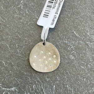 Sterling Silver 925 Pendant with Diamond Accents